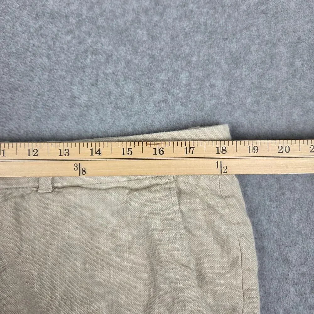 Porter & Ash Mens 36 Linen Blend Flat Front Chino Style Shorts